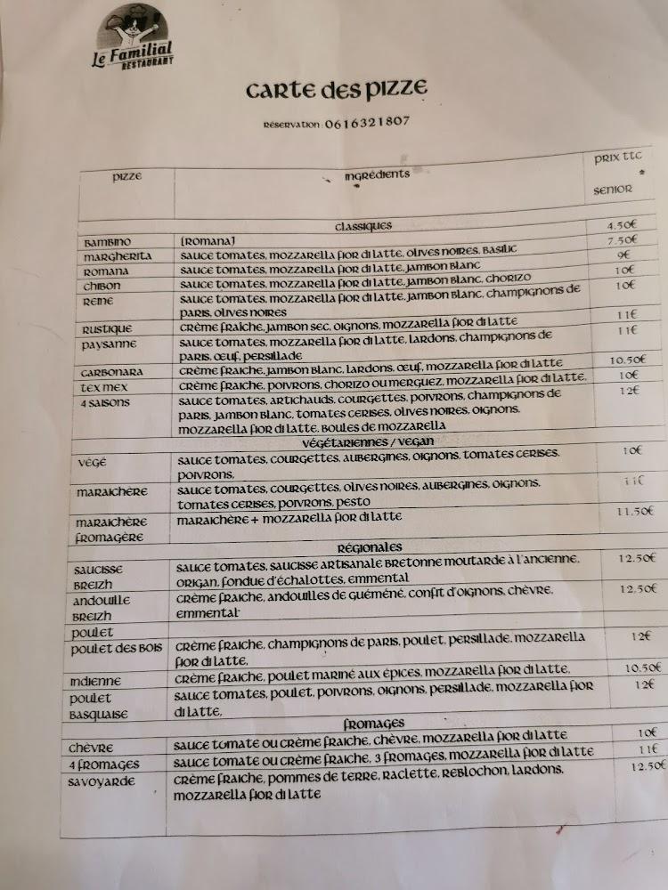 Le Familial - Menu Image 1