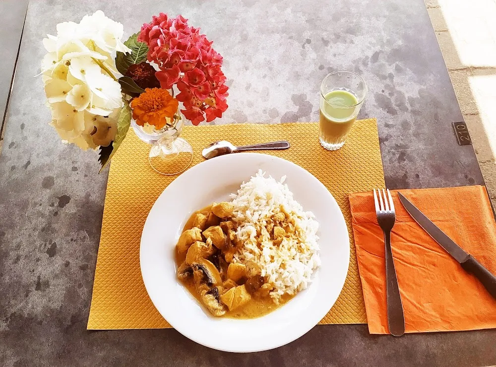 Poulet À la Crème Aux Champignons Et RI